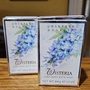 (2)Crabtree & Evelyn Wisteria Perfumed Bath Soap